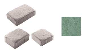 Плитка тротуарная, в комплекте 3 камня, Урико 1УР.4, зеленый, завод Выбор